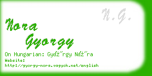 nora gyorgy business card